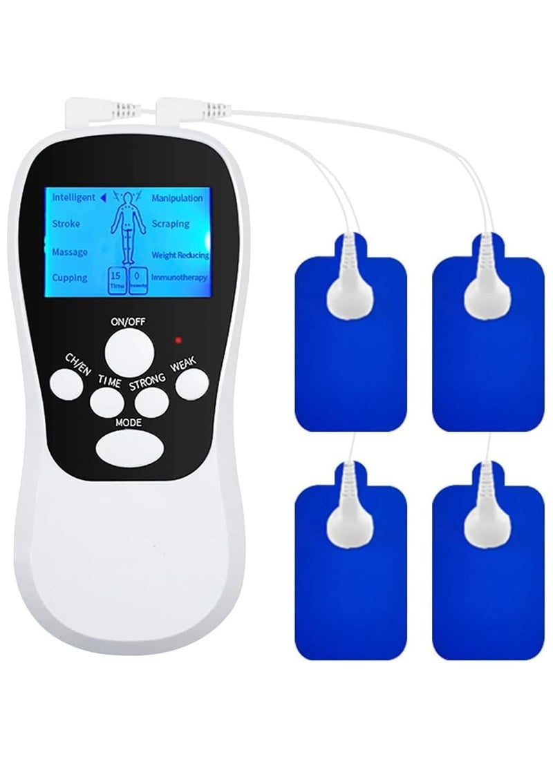 Muscle Stimulator Dual Channel with Electrode Pads for Pain Relief - Portable Therapy Machine for Back, Shoulder, and Muscle Recovery muscle stimulator physiotherapy equipment head massagers