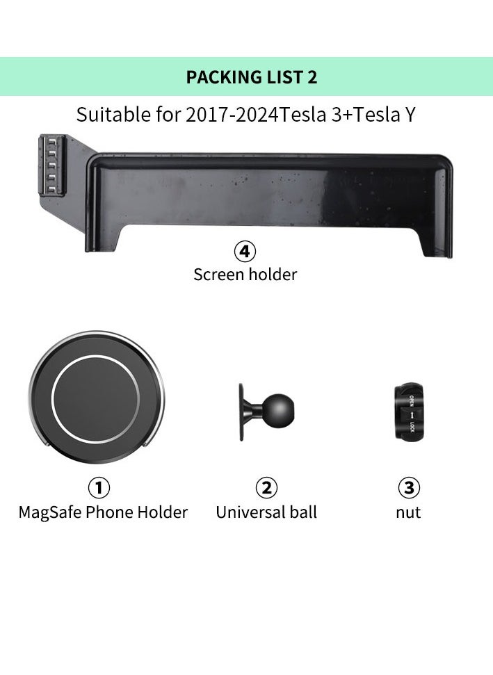 TESLA MODEL Y / 3 Phone holder 2017-2023(15.4 inches) Phone Mount MagSafe Car Holder for all phones