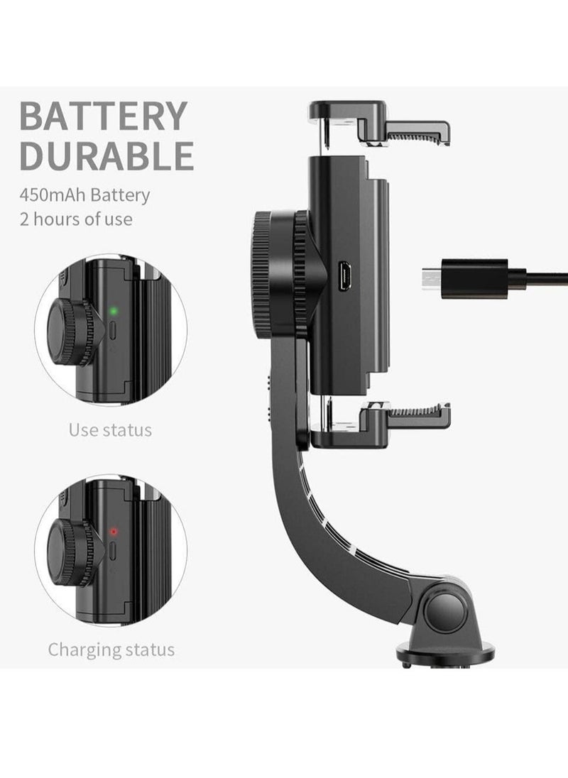 Gimbal Stabilizer for Smartphone – Hand Grip with Bluetooth Remote Control for Perfect Selfies & Steady Shots, Smooth and Shake-Free Footage for Videos and Photography