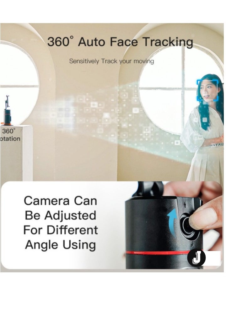 Auto Face Tracking Tripod 360° Removable Design with Remote Controller – Selfie Stick Holder for Vlogging, Live Streaming, TikTok, and Hands-Free Photography