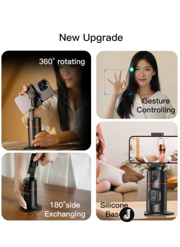 Auto Face Tracking Tripod 360° Removable Design with Remote Controller – Selfie Stick Holder for Vlogging, Live Streaming, TikTok, and Hands-Free Photography