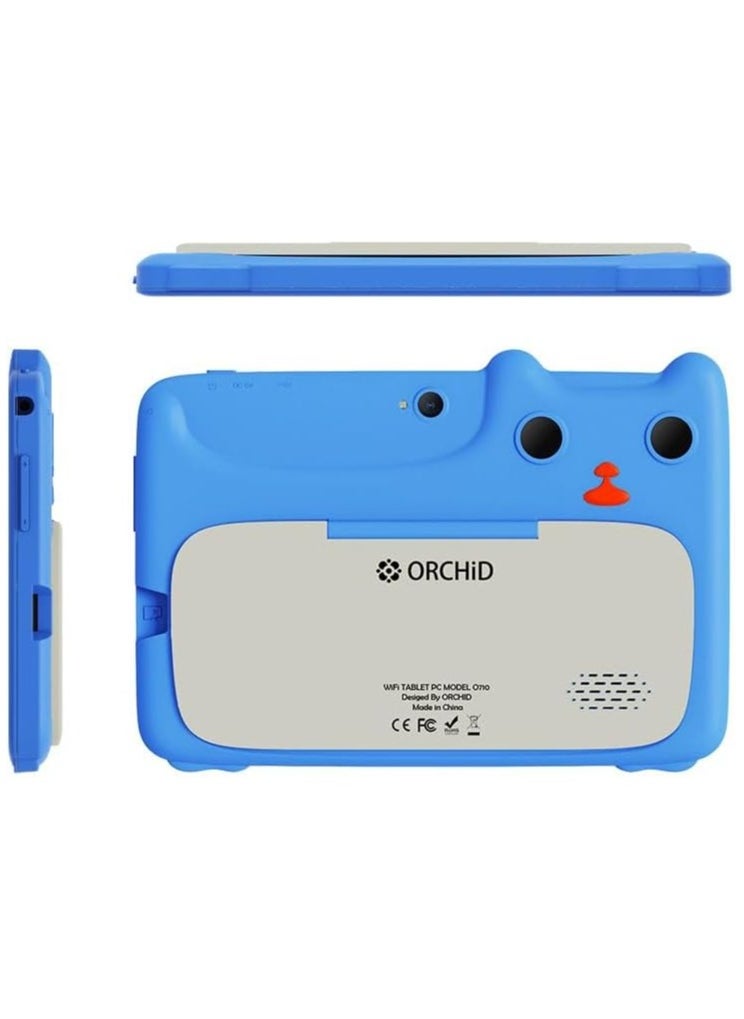 Orchid O-710 Kids Tablet 7 inch Tablet for Kids Android Tablets Tablet for Children Pre-Installed Kids Software Dual Camera WiFi Tablet Computer - Blue