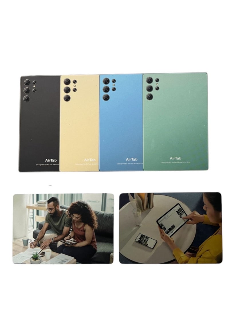 10.1 -Inch Smart Tablet U24 Android 13 Tablet With 1TB Storage and 16GB RAM Quad Core Wi-Fi LTE Dual Sim with Touch Pen and Keyboard - Green