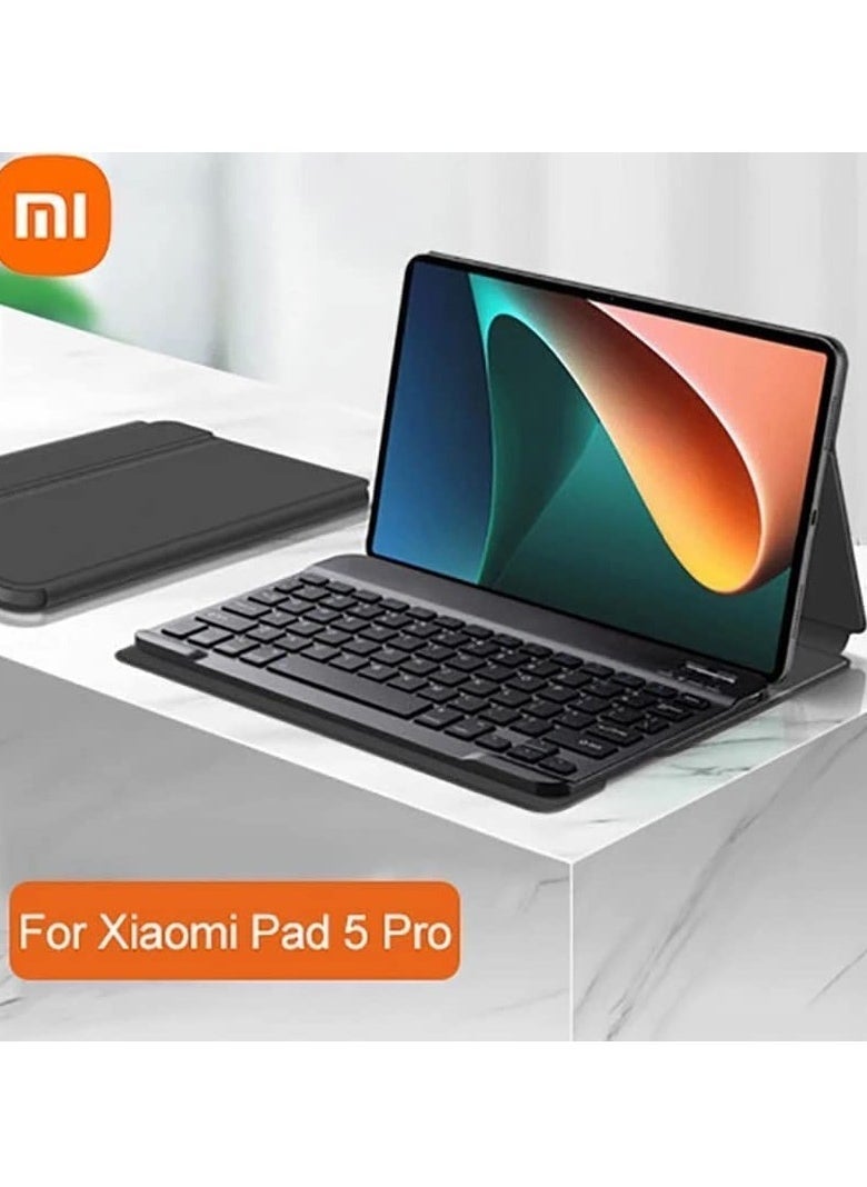 Mi pad 5/Mi pad 5 Pro Case with Keyboard, Slim Mi pad 5/Mi pad 5 Pro 11inch Keyboard Case with Pen Holder Bluetooth Keyboard Cover Case for Mi pad 5/Mi Pad 5 Pro 5G 11inch (Black)