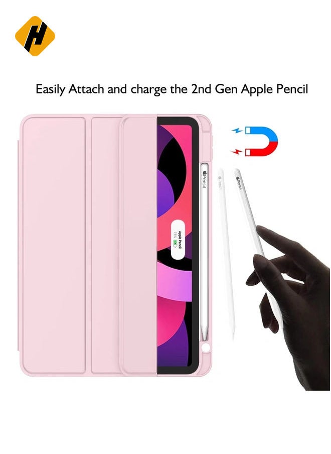 iPad Air 11-Inch Case (M2, 2024) – Slim Magnetic Trifold Stand, Fits 4th, 5th, & 6th Gen (2024/2022/2020), Supports Pencil Pro & USB-C Pencil, Durable Pink Protection