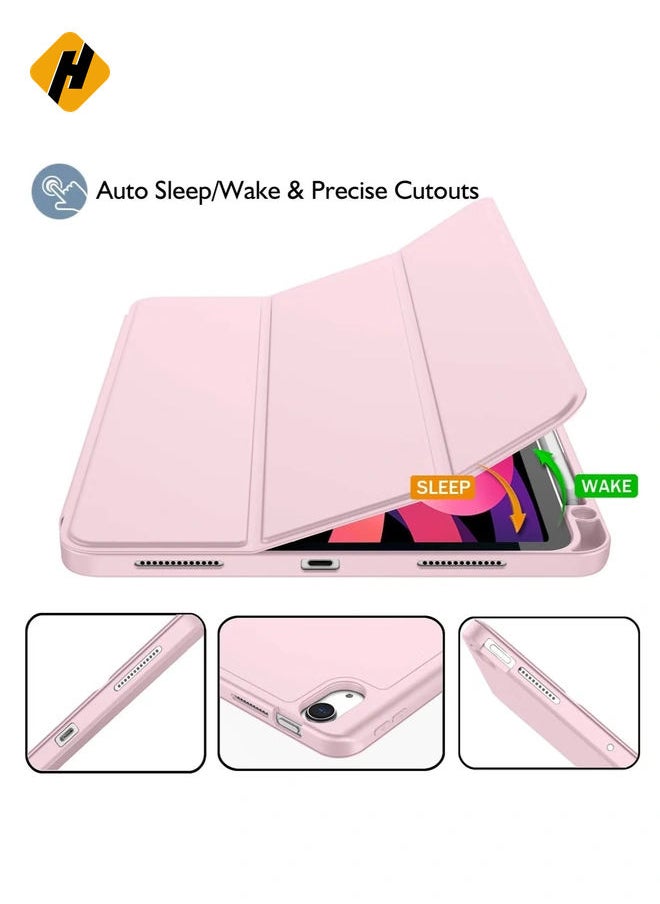 iPad Air 11-Inch Case (M2, 2024) – Slim Magnetic Trifold Stand, Fits 4th, 5th, & 6th Gen (2024/2022/2020), Supports Pencil Pro & USB-C Pencil, Durable Pink Protection