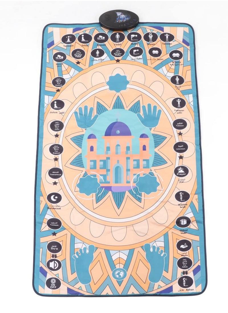 Electronic Praying Rug, Electronic Interactive Prayer Rug Interaction PVC Foldable 7 Languages Touch Sensitive for Pray