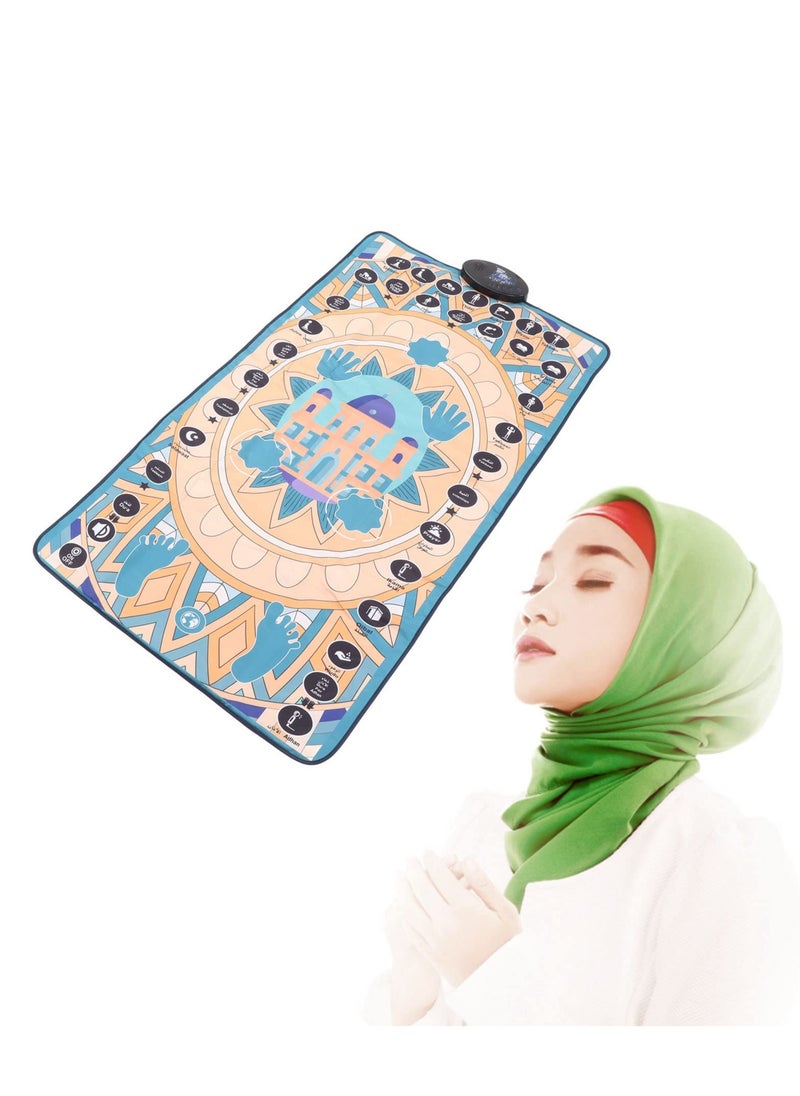 Electronic Praying Rug, Electronic Interactive Prayer Rug Interaction PVC Foldable 7 Languages Touch Sensitive for Pray