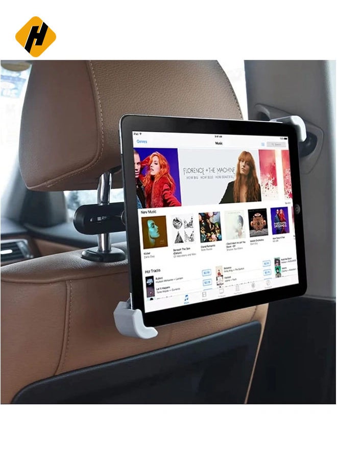 Car Headrest Tablet Mount, Tablet Holder - Universal Stand Cradle for different types of tablets,new iPad Pro 9.7, 10.5, 12.9, iPad Air mini 2 3 4, Smartphones, 4.7~13 inch Tablets.