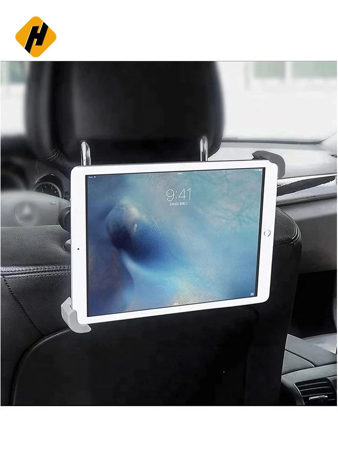 Car Headrest Tablet Mount, Tablet Holder - Universal Stand Cradle for different types of tablets,new iPad Pro 9.7, 10.5, 12.9, iPad Air mini 2 3 4, Smartphones, 4.7~13 inch Tablets.