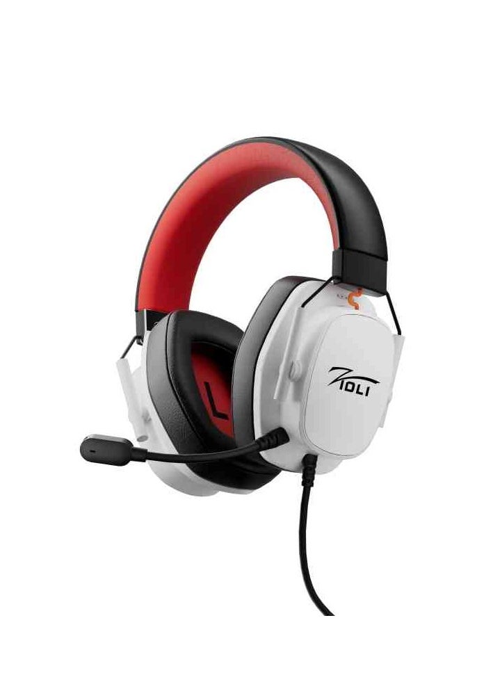 ZIDLI LR-X1s Wired Gaming Headset - ENC Microphone, Lightweight Dual-Color, USB for PS5, Xbox, PC - Comfortable Earphones