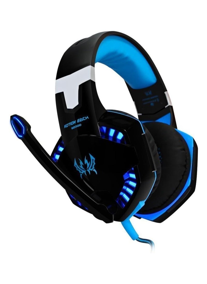 Cosmic Byte KOTION G2000 Gaming Headphone Headset Stereo Bass Over-ear Headband Mic PC Blue