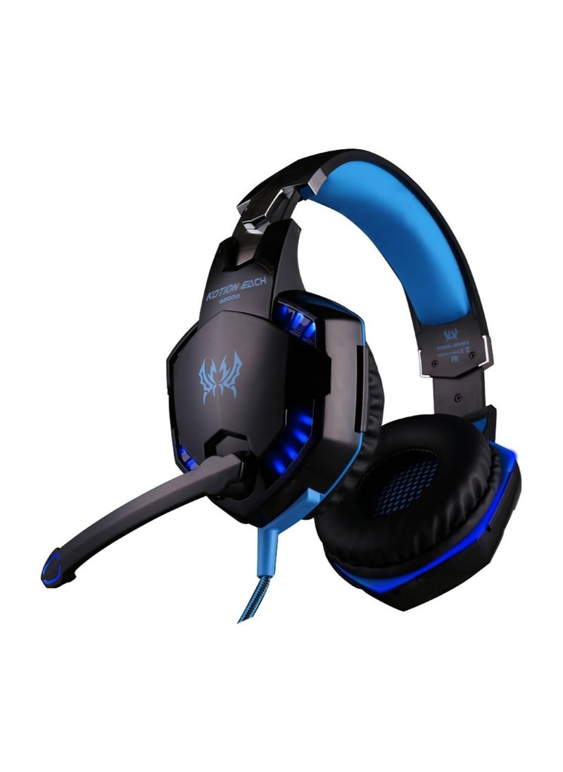 Cosmic Byte KOTION G2000 Gaming Headphone Headset Stereo Bass Over-ear Headband Mic PC Blue