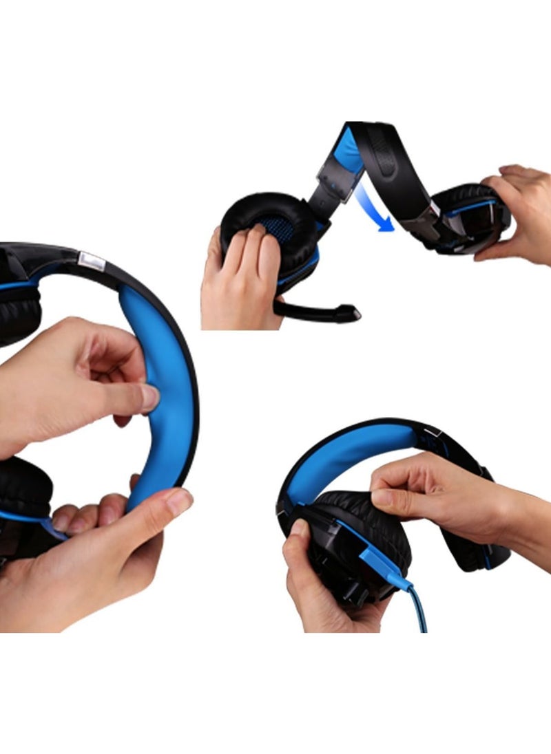 Cosmic Byte KOTION G2000 Gaming Headphone Headset Stereo Bass Over-ear Headband Mic PC Blue