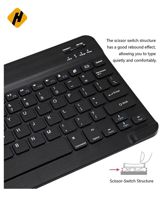 Arabic and English Bluetooth Keyboard and Mouse Combo, Ultra-Slim Portable Compact Wireless Mouse Keyboard Set for IOS Android Windows Tablet Phone iPhone iPad Pro Air Mini