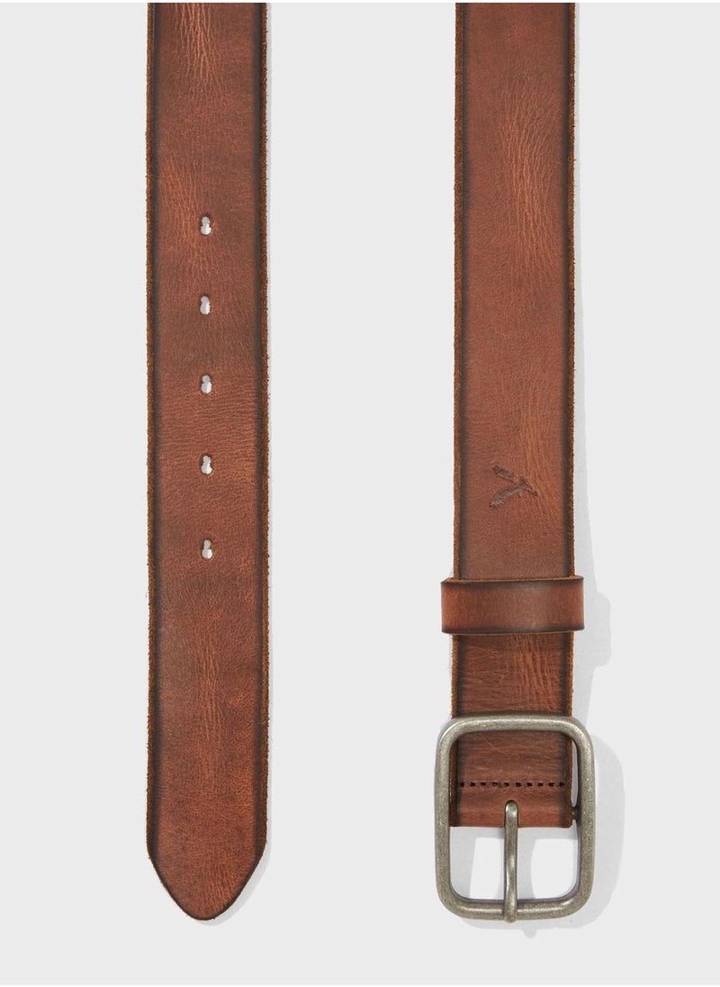 Raw Edge Leather Belt