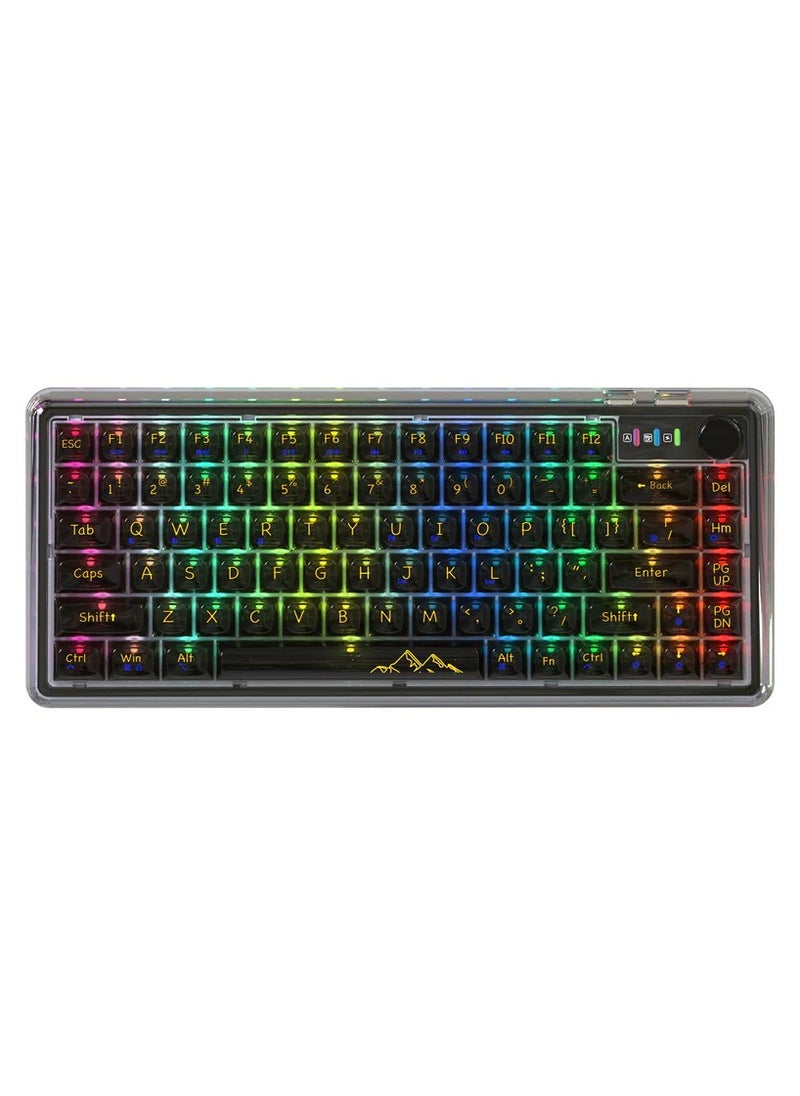 ATTACK SHARK K75 Pro Transparent Mechanical Keyboard (Black Transparent)