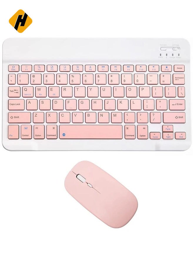 Rechargeable Bluetooth Keyboard and Mouse Combo Ultra-Slim Portable Compact Wireless Mouse Keyboard Set for Android Windows Tablet Cell Phone iPhone iPad Pro Air Mini, iPad OS/iOS 13