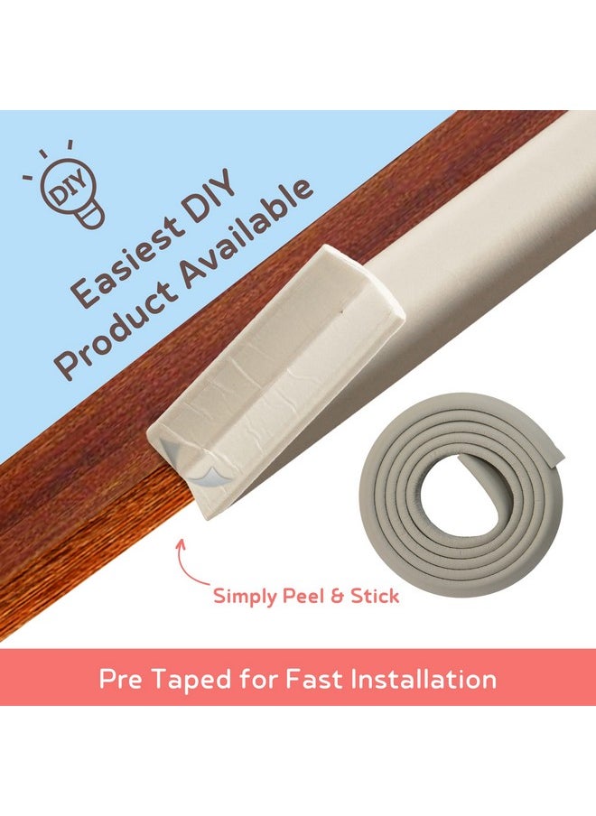 Child Proofing Pre-Taped Edge Guard Strip (13Ft- Pack Of 2) For Sharp Edges Of Furniture & Corners (Grey Color)