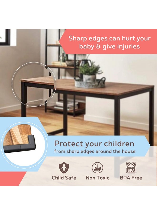 Child Proofing Pre-Taped Edge Guard Strip (26Ft- Pack Of 4) For Sharp Edges Of Furniture & Corners (Black Color)