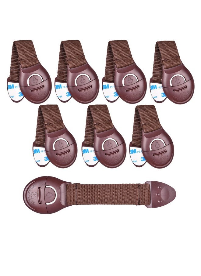 Furniture Safety Locks For Kids (Pack Of 8 Piece All Brown) Made In India