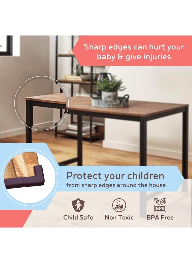 Child Proofing Pre-Taped Edge Guard Strip (13Ft- Pack Of 2) For Sharp Edges Of Furniture & Corners (Brown Color)