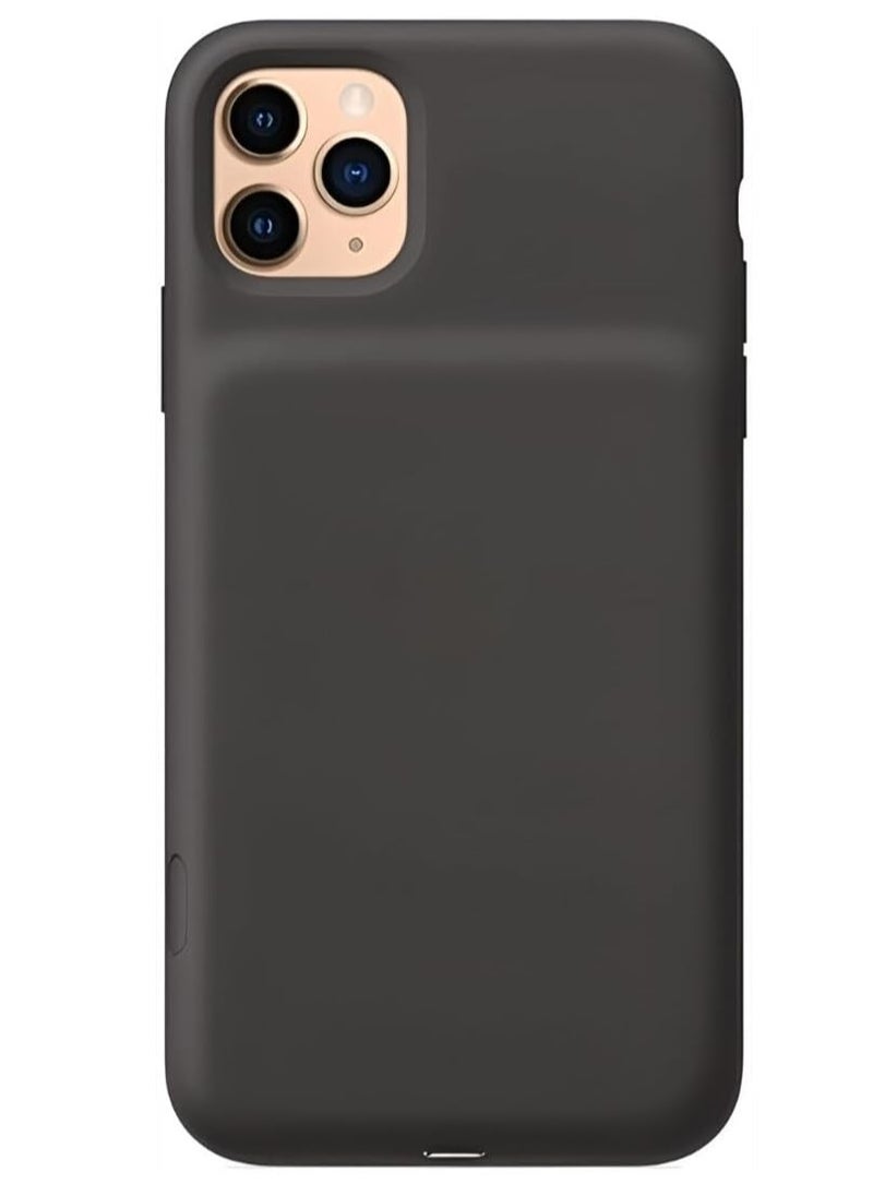 11 Pro Max Battery Case: 4500mAh Power Backup Cover for Ultimate Protection & Portable Charging, Sleek Black Design, Perfect for On-the-Go Power Needs