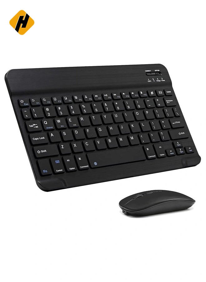 Arabic and English Bluetooth Keyboard and Mouse Combo Ultra Slim Portable Compact Wireless Mouse Keyboard Set for IOS Android Windows Tablet Phone iPhone iPad Pro Air Mini