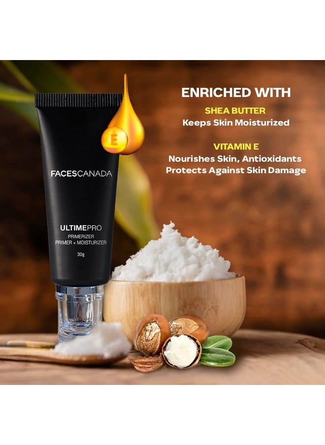 Faces Canada Ultime Pro Primerizer Primer + Moisturizer, 30 G | Skin Perfecting & Hydrating Face Primer | Flawless Look | Minimizes Pores & Fine Lines | Shea Butter, Vitamin E, Antioxidants Enriched