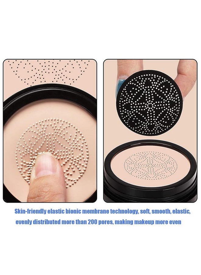 Mushroom Head Air Cushion Cc Cream, Air Cushion Cc Cream, Bb Cream, Moisturizing Concealer, Moisturizing Bb Cream Makeup Base Long Lasting With Mushroom Makeup Sponge, Easy To Apply(01#, Lvory)