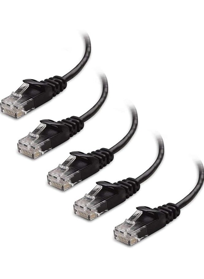 5 Pack Snagless 0.5M Short 1.6ft Cat 6 UTP Ethernet Patch Cable High Speed, Network Cable, Internet Cable RJ45 Network LAN Cord Compatible with Smart TV Switch Router WiFi Extender Patch Panel