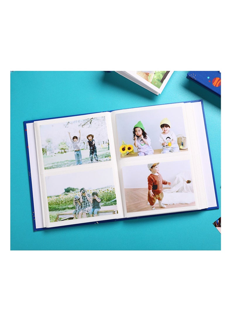 2 Pack Photo Album Small Baby Albums Top Loader Each Mini Hold 100 Photos for Family Children 4x6In