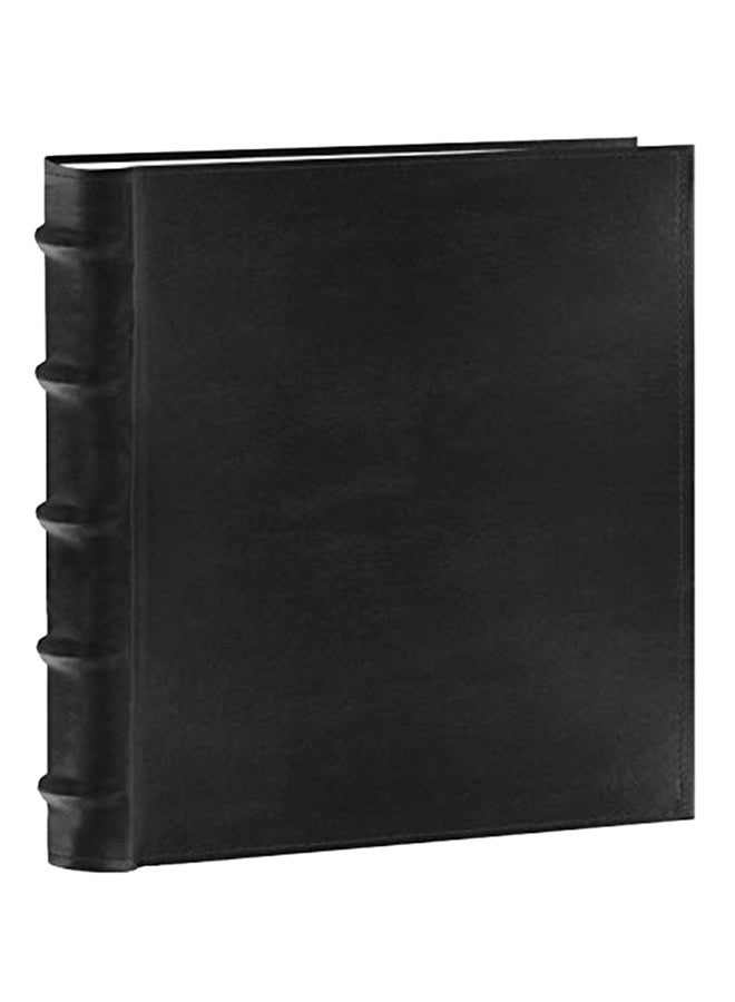 Leather Photo Album With 200 Pockets Black 11.5X2X10.5inch