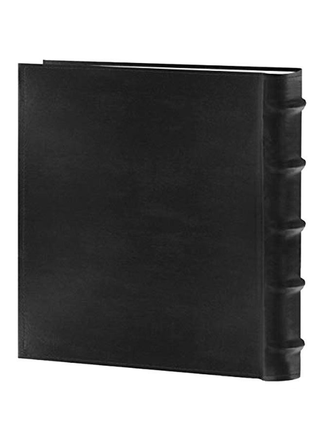 Leather Photo Album With 200 Pockets Black 11.5X2X10.5inch