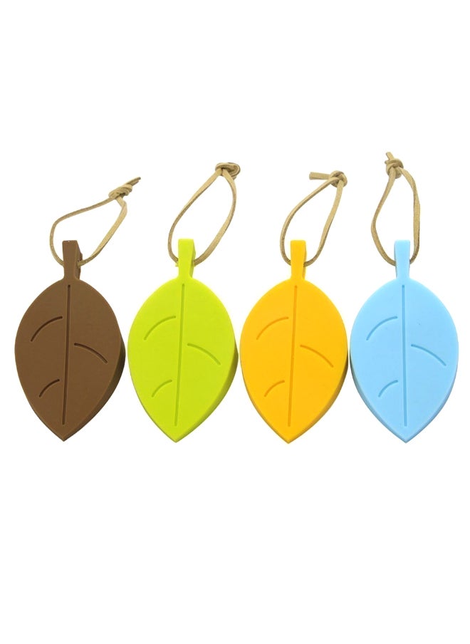 4-Piece Leaf Shape Door Stopper Set Multicolour