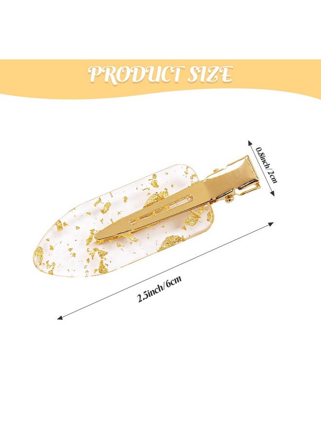 No Bend Hair Clips 24Pcs No Crease Hair Clip For Styling Gold Glitter Bridesmaid Hair Clips For Makeup Get Ready Hair Setting Clips For Bangs Bridesmaid Proposal Gifts(24 Pcs/12 Cards)