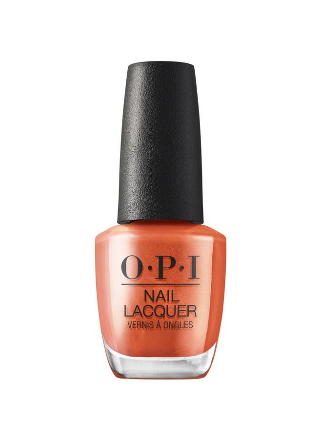 Nail Lacquer Liquid Fire | Opaque Bright Orange Metallic Chip Resistant Nail Polish | Metallic Mega Mix Collection