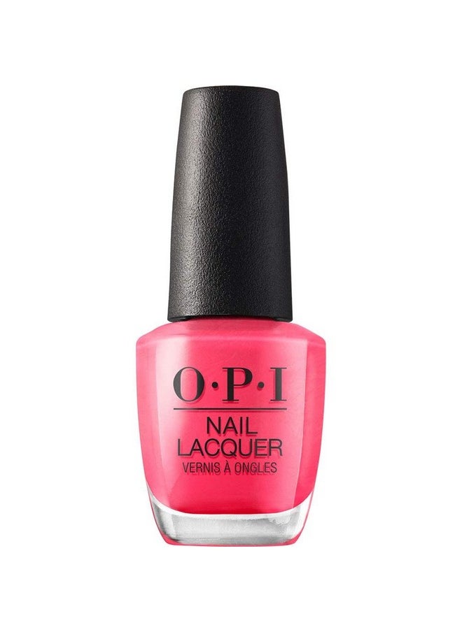 Nail Lacquer Strawberry Margarita | Opaque Bright Pink Crème Chip Resistant Nail Polish | Vegan, Fast Drying, Streak Free