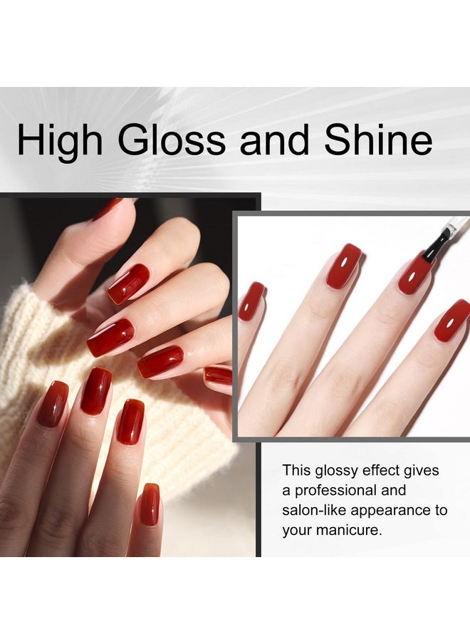 Venalisa 2Pcs 15Ml No Wipe Gel Top Coat And Base Coat Set - Long-Lasting High Gloss Shiny Tempered Top Coat, Soak Off U V Lamp Clear Gel Nail Polish Kit