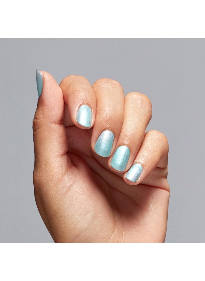 Nail Lacquer Nail Polish | Opaque Light Blue Green Shimmer Chip Resistant Nail Polish | Vegan, Fast Drying, Streak Free