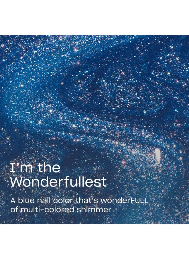 Nail Lacquer, Blue Nail Polish, Up To 7 Days Of Wear, Chip Resistant & Fast Drying, X Wicked Limited Edition Collection, I'M The Wonderfullest, 0.5 Fl Oz