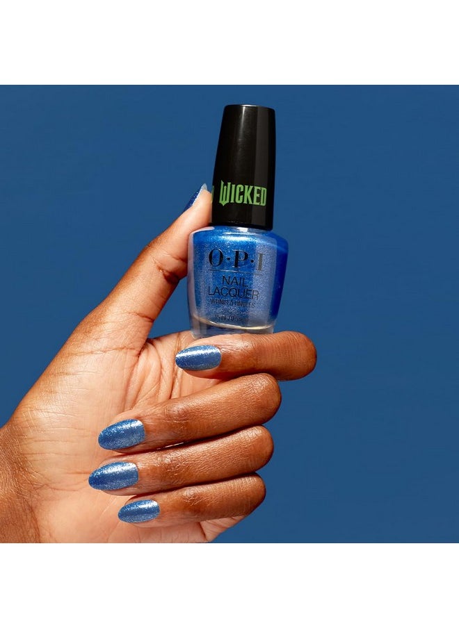 Nail Lacquer, Blue Nail Polish, Up To 7 Days Of Wear, Chip Resistant & Fast Drying, X Wicked Limited Edition Collection, I'M The Wonderfullest, 0.5 Fl Oz