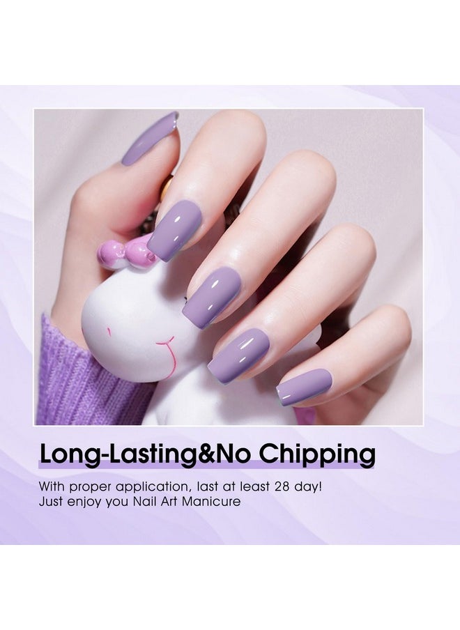 Venalisa Purple Lavender Gel Nail Polish, 1Pcs Light Purple Gel Polish Pastel Purple Color Nail Polish Gel High Gloss Soak Off U V Gel Nail French Nail Manicure Salon Diy