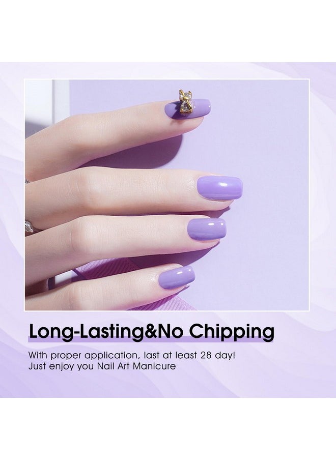 Venalisa Purple Lavender Gel Nail Polish, 1Pcs Light Purple Gel Polish Pastel Purple Color Nail Polish Gel High Gloss Soak Off U V Gel Nail French Nail Manicure Salon Diy