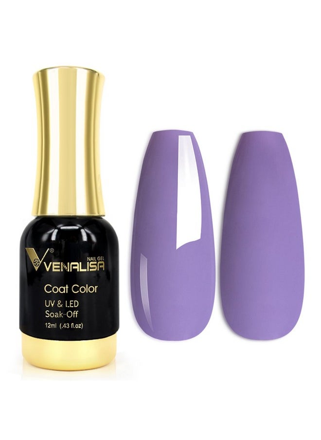 Venalisa Purple Lavender Gel Nail Polish, 1Pcs Light Purple Gel Polish Pastel Purple Color Nail Polish Gel High Gloss Soak Off U V Gel Nail French Nail Manicure Salon Diy