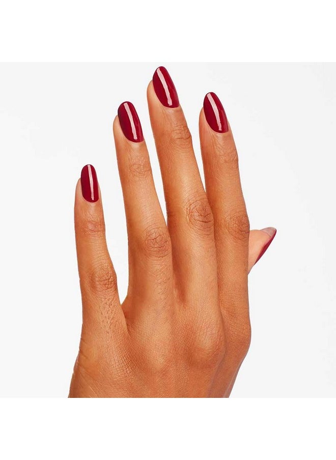 Nail Lacquer Malaga Wine | Opaque Dark Red Crème Chip Resistant Nail Polish | Vegan, Fast Drying, Streak Free