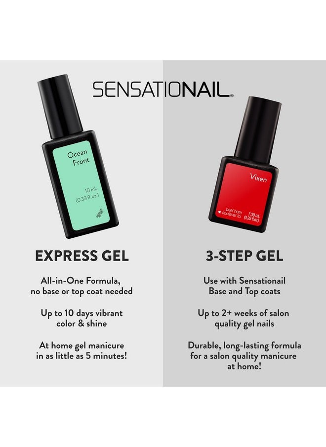 Gel Nail Polish - At Home Gel Quick-Cure Polish - Glossy, Long-Lasting, No Dry Time - Lasts Up To 2 Weeks - Black To Basics - 7.39 Ml/0.25 Fl Oz