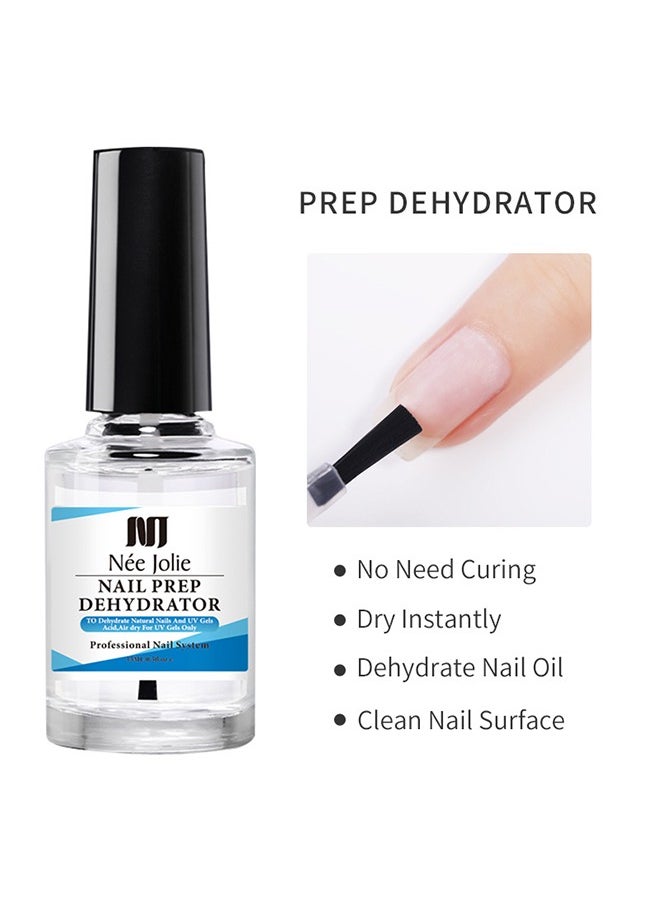 Nail Prep Dehydrator Acid-Free Nail-Primer Kit，Professional Natural Nail Prep Dehydrating and Acid Free Primer, Acrylic and Gel Nail Polish Dehydrator, Non-Acid Primer for UV Gels Quick Dry Premium Adhesive Set