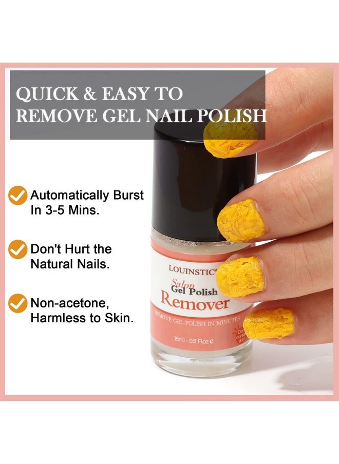 Gel Remover, 3-5 Minutes Gentle Remove Nail Polish, Nail Gel Remover Kit Contains Peel Off Latex Tape Cuticle Guard