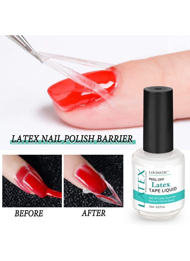 Nail Polish Gel Remover - Easy Gel Polish Remover In 3-5 Minutes, Gel Nail Remover With Latex Tape For Nails